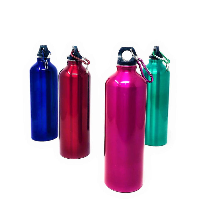 Borraccia In Alluminio Leggero Da 750 Ml Con Chiusura Ermetica E Gancio Lavabile