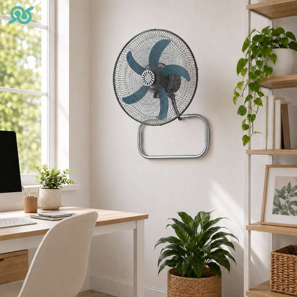 Ventilatore a piantana 3 in 1 100W, diametro 50 cm, oscillazione automatica, 3 velocità da tavolo o a parete
