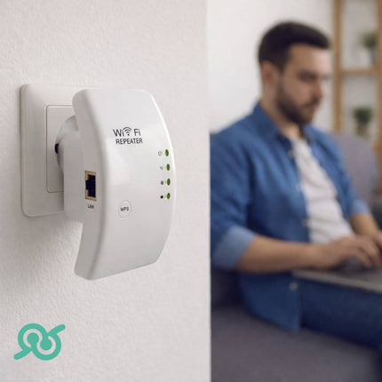 Ripetitore segnale wifi con tasto wps per estensione del segnale e smart tv