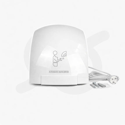 Asciugamani elettrico professionale con sensore e viti per il fissaggio