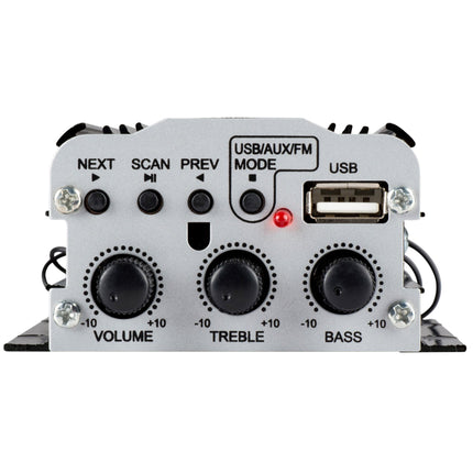 Amplificatore Stereo 500W A 2 Canali Con Telecomando 12V Mp3 Usb Audio Speaker