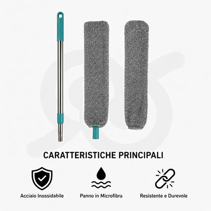 Spazzola cattura polvere per pulizia con panno morbido e lavabile per ogni superficie