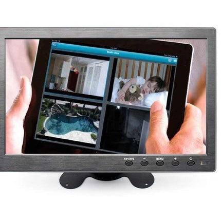 Monitor TFT LCD da 10,1 pollici con ingressi HDMI e VGA, telecomando e supporto