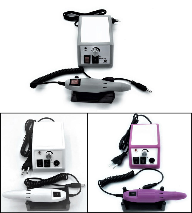 Set Professionale per Manicure e Pedicure con Centralina Compatta e Kit di Punte Intercambiabili