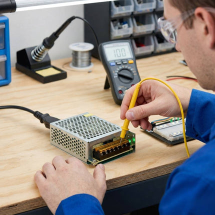 Alimentatore switching 10A 12V, professionale con protezioni per uso sicuro e stabile