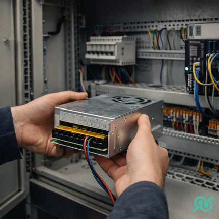 Alimentatore switching 10A 24V, professionale con protezioni per uso sicuro e stabile