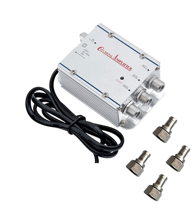 Amplificatore per antenna televisiva con uscite multiple per decoder e per la TV