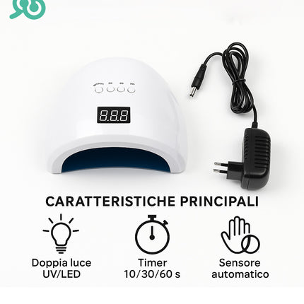 Lampada LED UV da 48W per unghie con sensore di movimento e 36 luci per mani e piedi