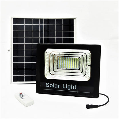 Faro A Led Con Pannello Solare Crepuscolare 10W E Telecomando A Distanza