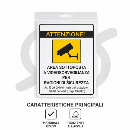 Cartello videosorveglianza, l'avviso per interni ed esterni per la tua sicurezza