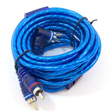 Kit Completo Di Cavi RCA Audio Per Installazione Amplificatore Auto Subwoofer