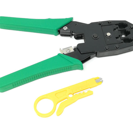 Pinza Crimpatrice per cavi di rete con spelafili per reti Ethernet e telefoniche