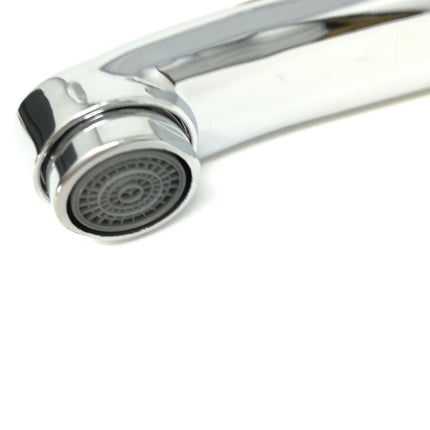 Rubinetto miscelatore monocomando per lavabo o cucina con bocca orientabile