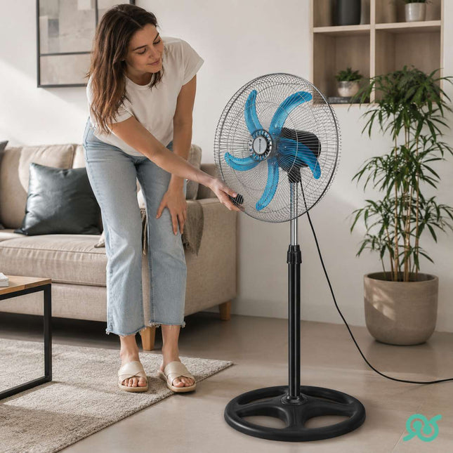 Ventilatore 3 in 1 75W 50 cm a piantana tavolo parete 3 velocità