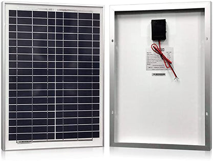 Pannello Solare Fotovoltaico Monocristallino Da 20W 21V Con Pinze A Morsa