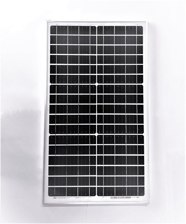 Pannello Ad Energia Solare Fotovoltaico 30W 12V Con Celle In Silicio E Pinze